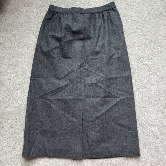 Miss Pendleton Vintage Size 8 Gray Virgin Wool Skirt - Picture 2 of 9